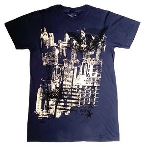 Structure Navy Blue T-Shirt for Men